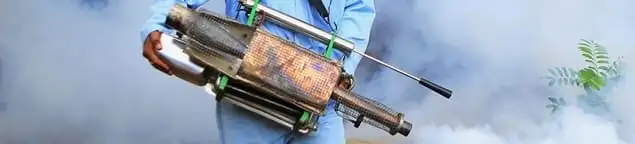 Fumigation technician using a fogger for deep pest treatment in Henderson, NV
